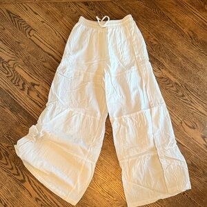 SHEIN Women's Casual White Drawstring Pants